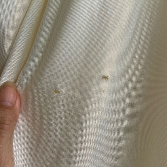 Vintage Robert Chiha-Rosenfeld off white Qiana nylon long zip front kaftan robe - Picture 8 of 10